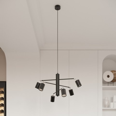 Sollux Lighting Żyrandol LEMMI 6 czarny