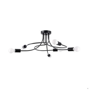 Sollux Lighting Żyrandol LEVAR 6 czarny