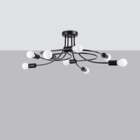 Sollux Lighting Żyrandol LEVAR 8 czarny