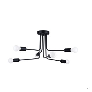 Sollux Lighting Żyrandol NORAH 6 czarny