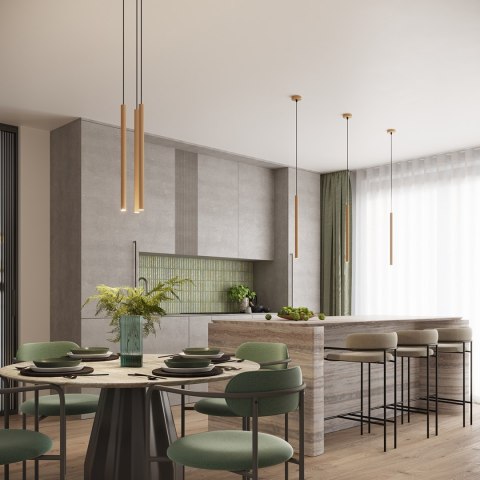Sollux Lighting Lampa wisząca ARCHE 1 złota