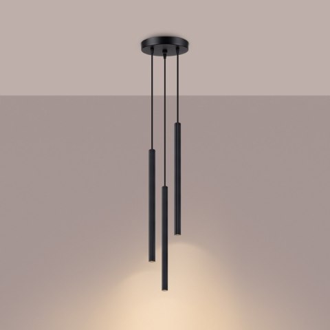 Sollux Lighting Lampa wisząca ARCHE 3P czarna