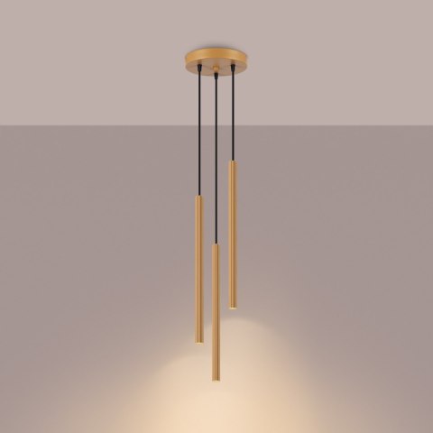 Sollux Lighting Lampa wisząca ARCHE 3P złota