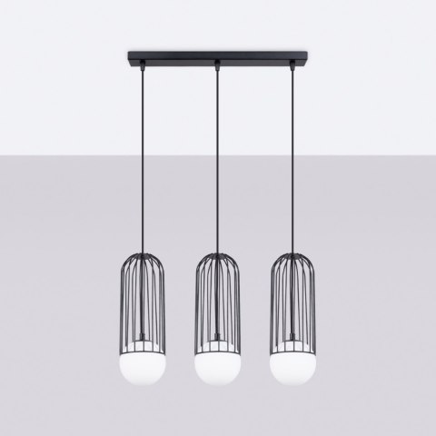 Sollux Lighting Lampa wisząca BRINA 3L czarna