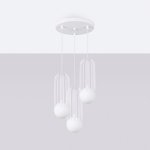Sollux Lighting Lampa wisząca BRINA 3P biała