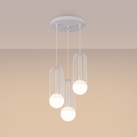 Sollux Lighting Lampa wisząca BRINA 3P biała