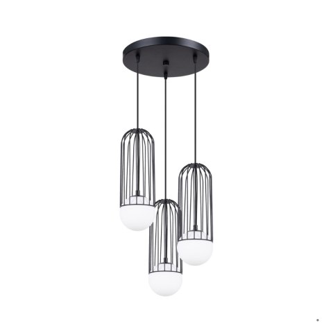 Sollux Lighting Lampa wisząca BRINA 3P czarna