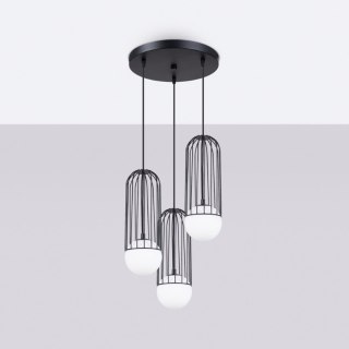 Sollux Lighting Lampa wisząca BRINA 3P czarna