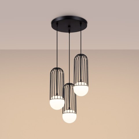 Sollux Lighting Lampa wisząca BRINA 3P czarna