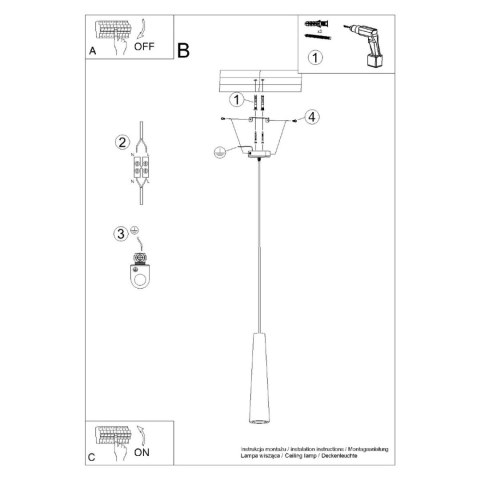 Sollux Lighting Lampa wisząca ELECTRA beton