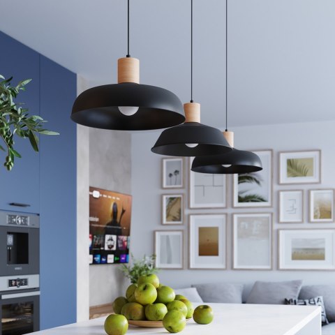 Sollux Lighting Lampa wisząca FANO czarna