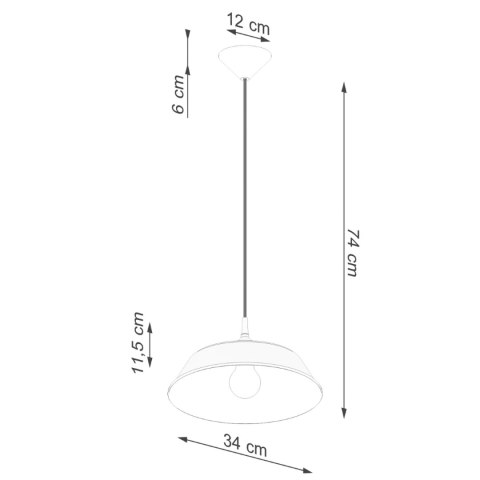 Sollux Lighting Lampa wisząca FRIKA czarna