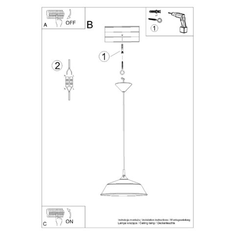 Sollux Lighting Lampa wisząca FRIKA czarna