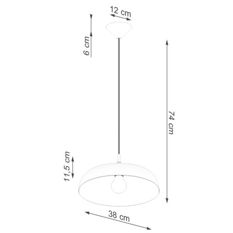 Sollux Lighting Lampa wisząca GINA biała