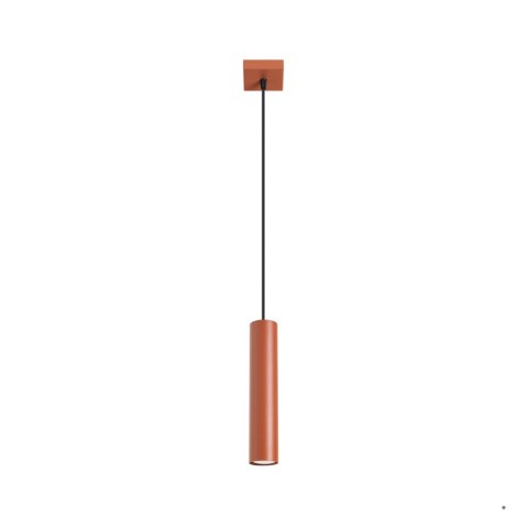 Sollux Lighting Lampa wisząca LAGOS 1 ochra czerwona