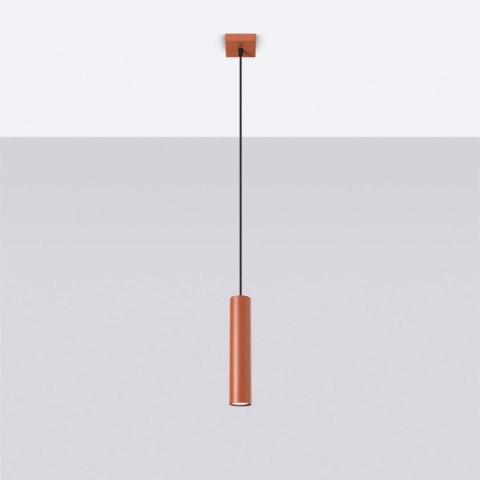 Sollux Lighting Lampa wisząca LAGOS 1 ochra czerwona