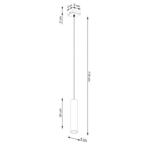 Sollux Lighting Lampa wisząca LAGOS 1 ochra czerwona
