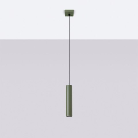 Sollux Lighting Lampa wisząca LAGOS 1 zielona oliwka