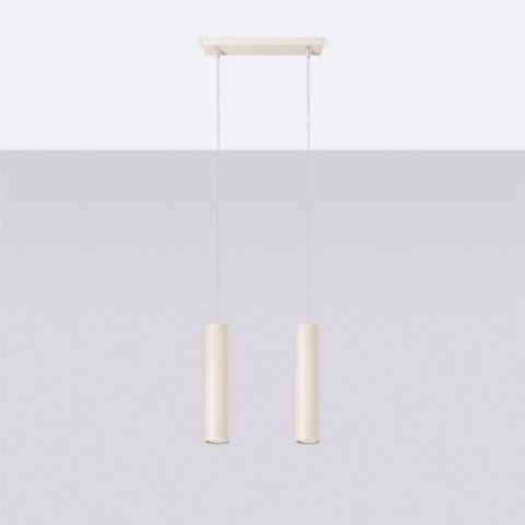 Sollux Lighting Lampa wisząca LAGOS 2 beżowa