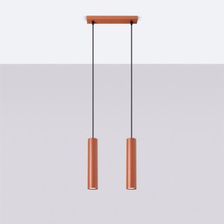 Sollux Lighting Lampa wisząca LAGOS 2 ochra czerwona