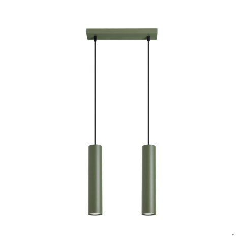 Sollux Lighting Lampa wisząca LAGOS 2 zielona oliwka