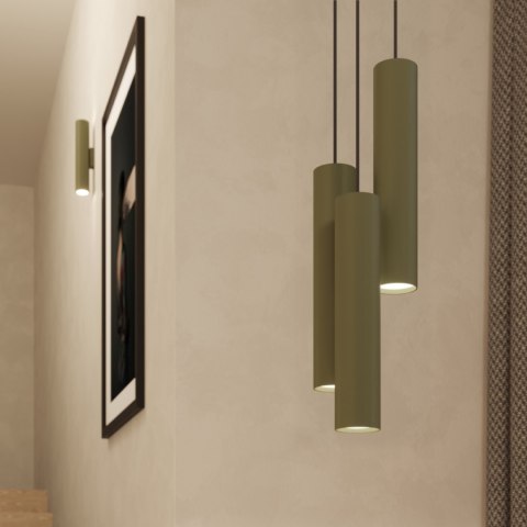 Sollux Lighting Lampa wisząca LAGOS 2 zielona oliwka