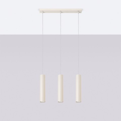 Sollux Lighting Lampa wisząca LAGOS 3L beżowa