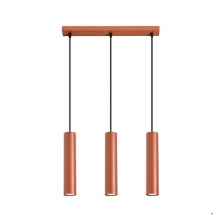 Sollux Lighting Lampa wisząca LAGOS 3L ochra czerwona