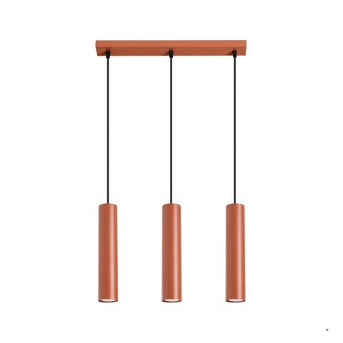 Sollux Lighting Lampa wisząca LAGOS 3L ochra czerwona