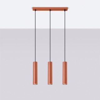 Sollux Lighting Lampa wisząca LAGOS 3L ochra czerwona