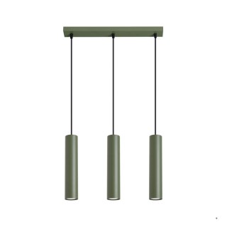 Sollux Lighting Lampa wisząca LAGOS 3L zielona oliwka