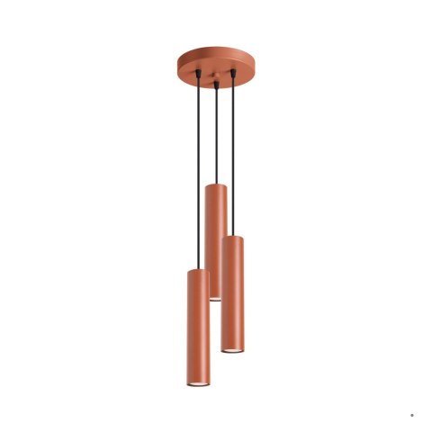 Sollux Lighting Lampa wisząca LAGOS 3P ochra czerwona