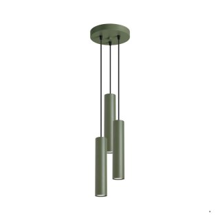 Sollux Lighting Lampa wisząca LAGOS 3P zielona oliwka