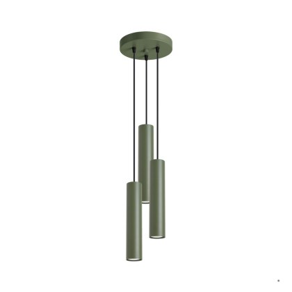 Sollux Lighting Lampa wisząca LAGOS 3P zielona oliwka