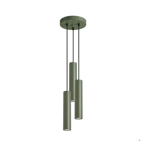 Sollux Lighting Lampa wisząca LAGOS 3P zielona oliwka
