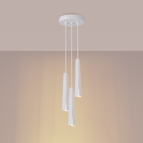 Sollux Lighting Lampa wisząca PRYSM 3P biała
