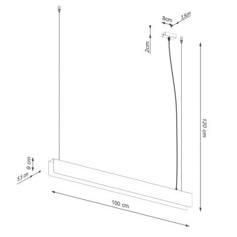 Sollux Lighting Lampa wisząca SPARK złota