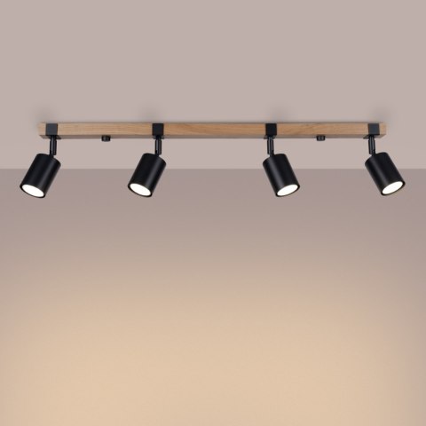 Sollux Lighting Plafon FAGER 4L czarny