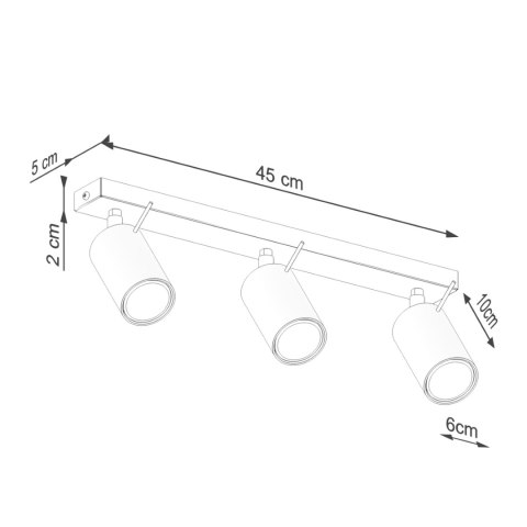 Sollux Lighting Plafon RING 3L beżowy