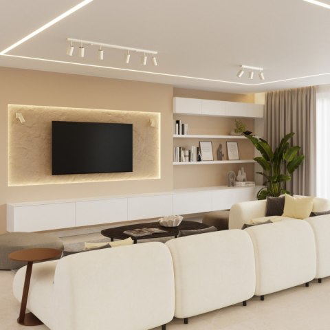 Sollux Lighting Plafon RING 6L beżowy