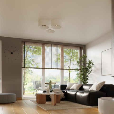 Sollux Lighting Plafon TELESTO biały/ciemny brąz