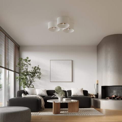 Sollux Lighting Plafon TELESTO biały/jasny brąz