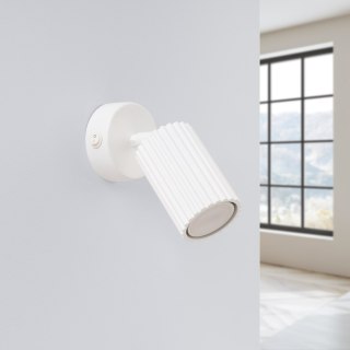 Sollux Lighting Kinkiet KARBON biały z włącznikiem
