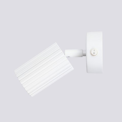 Sollux Lighting Kinkiet KARBON biały z włącznikiem