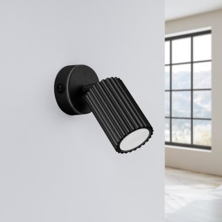 Sollux Lighting Kinkiet KARBON czarny z włącznikiem