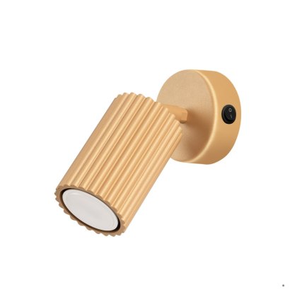 Sollux Lighting Kinkiet KARBON złoty z włącznikiem
