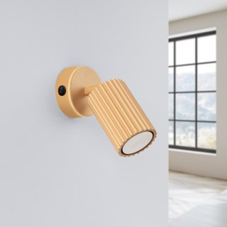Sollux Lighting Kinkiet KARBON złoty z włącznikiem