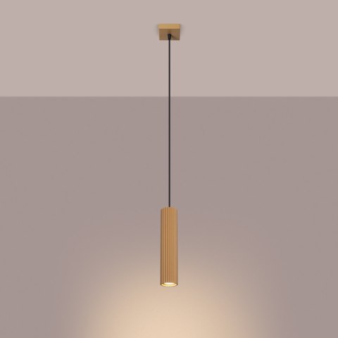 Sollux Lighting Lampa wisząca KARBON 1 złoty