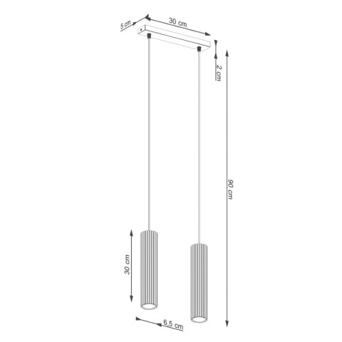Sollux Lighting Lampa wisząca KARBON 2 biały