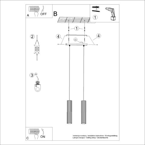Sollux Lighting Lampa wisząca KARBON 2 biały
